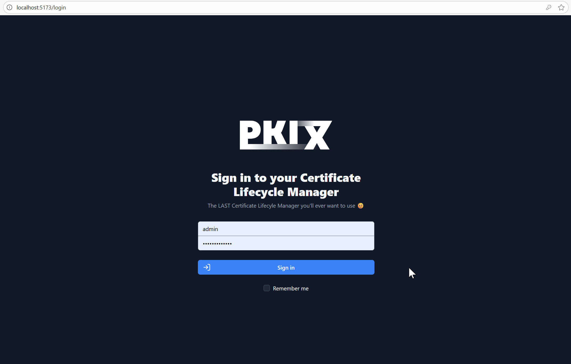 Dark mode login